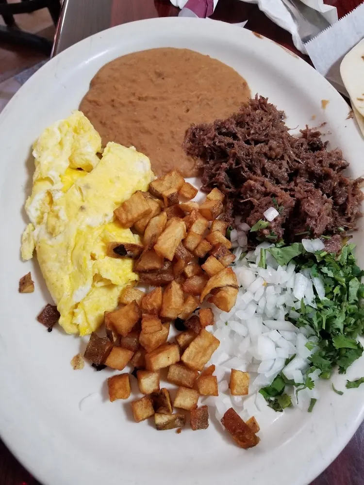 Barbacoa Breakfast Plate